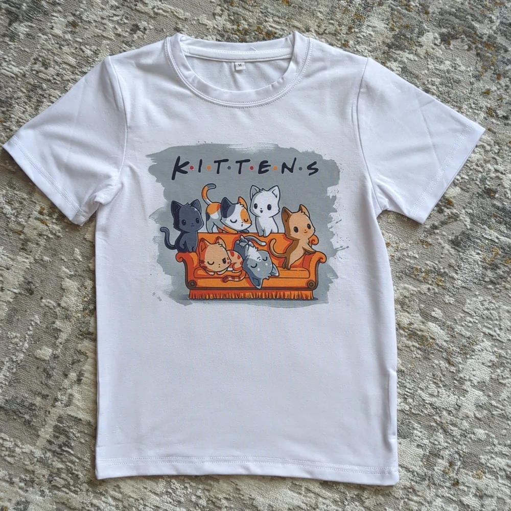 Kids kittens Friends shirt new - Picture 1 of 3